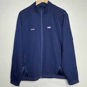 Figs Men's Cobaki Scrub Jacket‎ LARGE Full Zip Navy Blue Lined Technical "ALIGN"